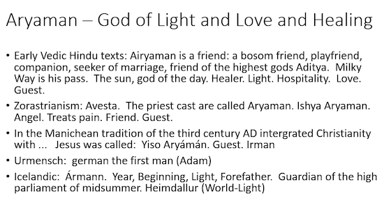 Aryaman, God of 